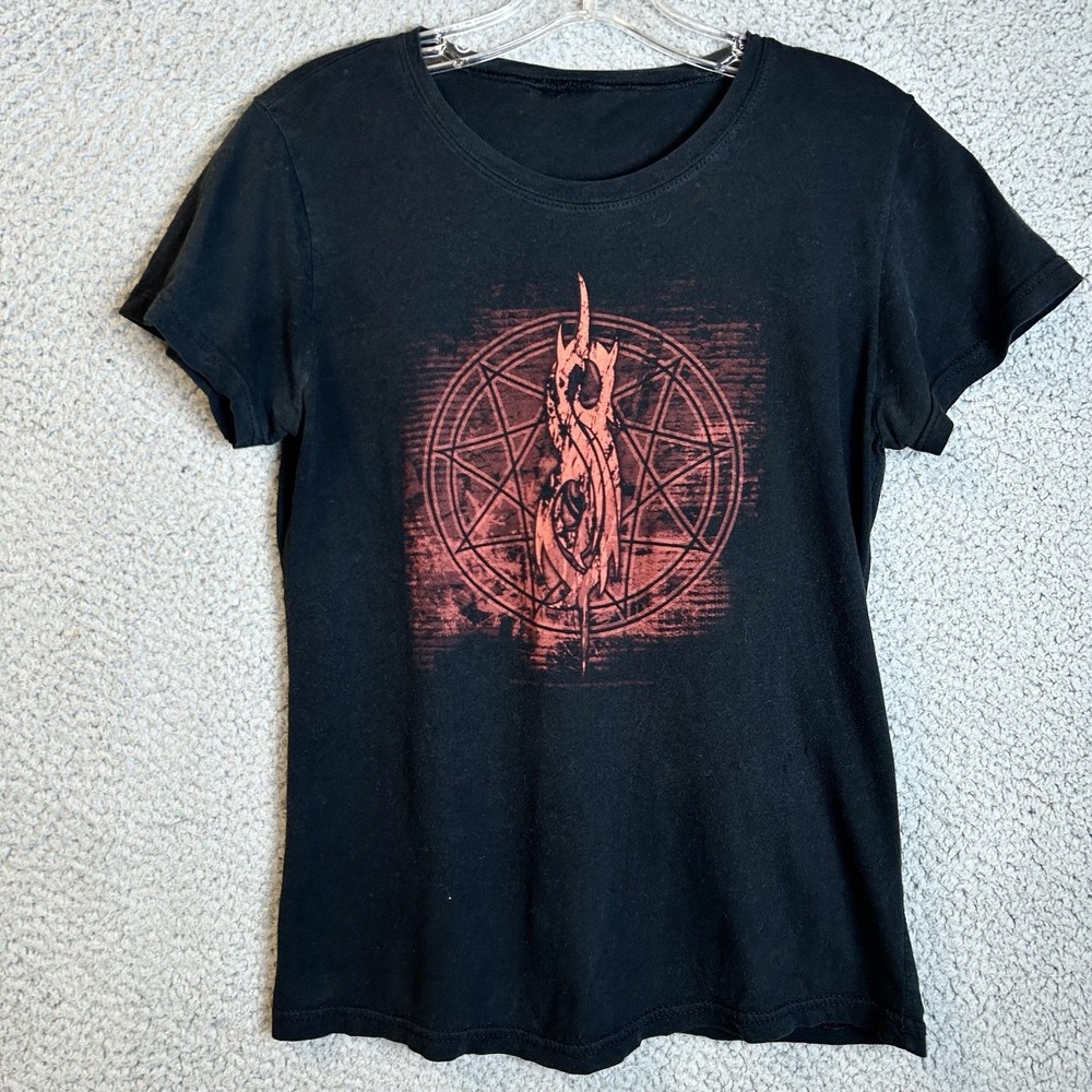 Official Slipknot Shirt RARE 2009 Women's Medium Y2K Boyfriend Fit Nu Metal Goth